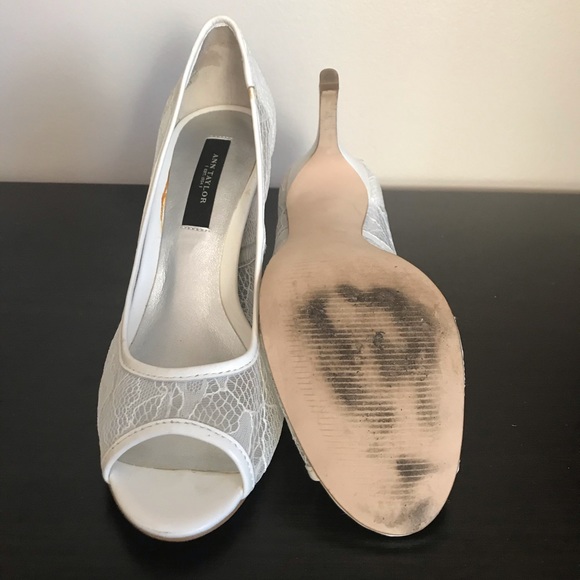 Ann Taylor white lace heels, US 6 - Picture 4 of 4